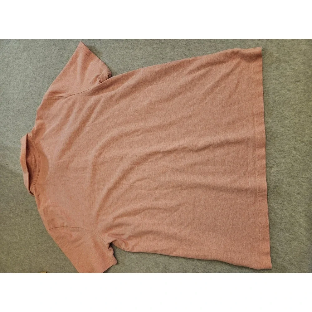 Banana Republic Polo Shirt Mens XL‎ Pink Heather Performance Pique Pocket Casual